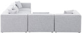 Cube Modular Sectional Sofa - Elegant Cream Linen Fabric with Customizable Configurations & Style
