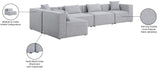 Cube Modular Sectional Sofa - Elegant Cream Linen Fabric with Customizable Configurations & Style