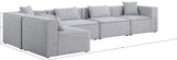 Cube Modular Sectional Sofa - Elegant Cream Linen Fabric with Customizable Configurations & Style