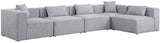 Cube Modular Sectional Sofa - Elegant Cream Linen Fabric with Customizable Configurations & Style