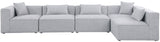 Cube Modular Sectional Sofa - Elegant Cream Linen Fabric with Customizable Configurations & Style