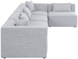 Cube Modular Sectional Sofa - Elegant Cream Linen Fabric with Customizable Configurations & Style