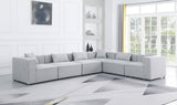 Cube Modular Sectional Sofa - Elegant Cream Linen Fabric with Customizable Configurations & Style
