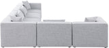 Cube Modular Sectional Sofa - Elegant Cream Linen Fabric with Customizable Configurations & Style