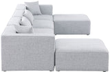 Cube Modular Sectional Sofa - Elegant Cream Linen Fabric with Customizable Configurations & Style