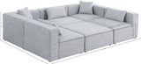 Cube Modular Sectional Sofa - Elegant Cream Linen Fabric with Customizable Configurations & Style