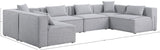 Cube Modular Sectional Sofa - Elegant Cream Linen Fabric with Customizable Configurations & Style