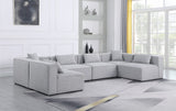 Cube Modular Sectional Sofa - Elegant Cream Linen Fabric with Customizable Configurations & Style