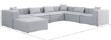 Cube Modular Sectional Sofa - Elegant Cream Linen Fabric with Customizable Configurations & Style