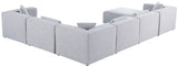 Cube Modular Sectional Sofa - Elegant Cream Linen Fabric with Customizable Configurations & Style