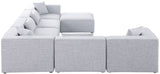 Cube Modular Sectional Sofa - Elegant Cream Linen Fabric with Customizable Configurations & Style