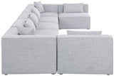 Cube Modular Sectional Sofa - Elegant Cream Linen Fabric with Customizable Configurations & Style