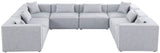 Cube Modular Sectional Sofa - Elegant Cream Linen Fabric with Customizable Configurations & Style