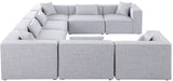 Cube Modular Sectional Sofa - Elegant Cream Linen Fabric with Customizable Configurations & Style