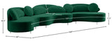 Vivacious Velvet Sectional Sofa Set with Gold & Chrome Legs, Pillows Included for Ultimate Comfort