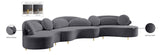 Vivacious Velvet Sectional Sofa Set with Gold & Chrome Legs, Pillows Included for Ultimate Comfort