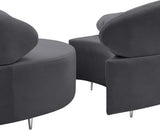 Vivacious Velvet Sectional Sofa Set with Gold & Chrome Legs, Pillows Included for Ultimate Comfort