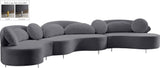 Vivacious Velvet Sectional Sofa Set with Gold & Chrome Legs, Pillows Included for Ultimate Comfort