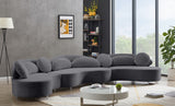 Vivacious Velvet Sectional Sofa Set with Gold & Chrome Legs, Pillows Included for Ultimate Comfort