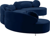 Vivacious Velvet Sectional Sofa Set with Gold & Chrome Legs, Pillows Included for Ultimate Comfort