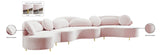 Vivacious Velvet Sectional Sofa Set with Gold & Chrome Legs, Pillows Included for Ultimate Comfort