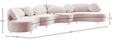Vivacious Velvet Sectional Sofa Set with Gold & Chrome Legs, Pillows Included for Ultimate Comfort