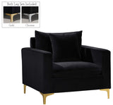 Naomi Velvet Chair – Luxurious Contemporary Design with Customizable Legs and Cozy Pillows Included