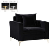 Naomi Velvet Chair – Luxurious Contemporary Design with Customizable Legs and Cozy Pillows Included