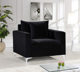 Naomi Velvet Chair – Luxurious Contemporary Design with Customizable Legs and Cozy Pillows Included