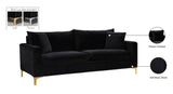 Naomi Velvet Sofa - Luxurious Comfort with Customizable Legs & Cozy Pillows for Stylish Living Rooms