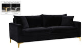 Naomi Velvet Sofa - Luxurious Comfort with Customizable Legs & Cozy Pillows for Stylish Living Rooms