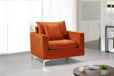 Naomi Velvet Chair – Luxurious Contemporary Design with Customizable Legs and Cozy Pillows Included