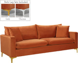 Naomi Velvet Sofa - Luxurious Comfort with Customizable Legs & Cozy Pillows for Stylish Living Rooms
