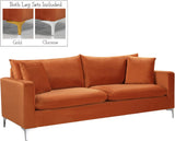 Naomi Velvet Sofa - Luxurious Comfort with Customizable Legs & Cozy Pillows for Stylish Living Rooms