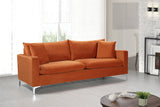 Naomi Velvet Sofa - Luxurious Comfort with Customizable Legs & Cozy Pillows for Stylish Living Rooms