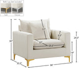 Naomi Velvet Chair – Luxurious Contemporary Design with Customizable Legs and Cozy Pillows Included