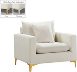 Naomi Velvet Chair – Luxurious Contemporary Design with Customizable Legs and Cozy Pillows Included