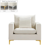 Naomi Velvet Chair – Luxurious Contemporary Design with Customizable Legs and Cozy Pillows Included