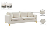 Naomi Velvet Sofa - Luxurious Comfort with Customizable Legs & Cozy Pillows for Stylish Living Rooms