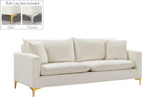 Naomi Velvet Sofa - Luxurious Comfort with Customizable Legs & Cozy Pillows for Stylish Living Rooms