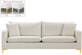Naomi Velvet Sofa - Luxurious Comfort with Customizable Legs & Cozy Pillows for Stylish Living Rooms