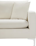 Naomi Velvet Sofa - Luxurious Comfort with Customizable Legs & Cozy Pillows for Stylish Living Rooms