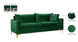 Naomi Velvet Sofa - Luxurious Comfort with Customizable Legs & Cozy Pillows for Stylish Living Rooms