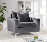 Naomi Velvet Chair – Luxurious Contemporary Design with Customizable Legs and Cozy Pillows Included