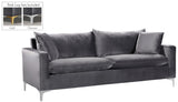 Naomi Velvet Sofa - Luxurious Comfort with Customizable Legs & Cozy Pillows for Stylish Living Rooms