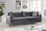 Naomi Velvet Sofa - Luxurious Comfort with Customizable Legs & Cozy Pillows for Stylish Living Rooms