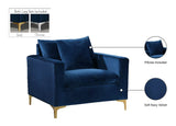Naomi Velvet Chair – Luxurious Contemporary Design with Customizable Legs and Cozy Pillows Included