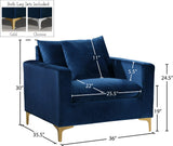 Naomi Velvet Chair – Luxurious Contemporary Design with Customizable Legs and Cozy Pillows Included