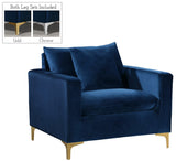 Naomi Velvet Chair – Luxurious Contemporary Design with Customizable Legs and Cozy Pillows Included