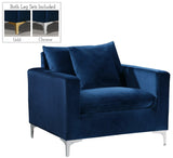 Naomi Velvet Chair – Luxurious Contemporary Design with Customizable Legs and Cozy Pillows Included